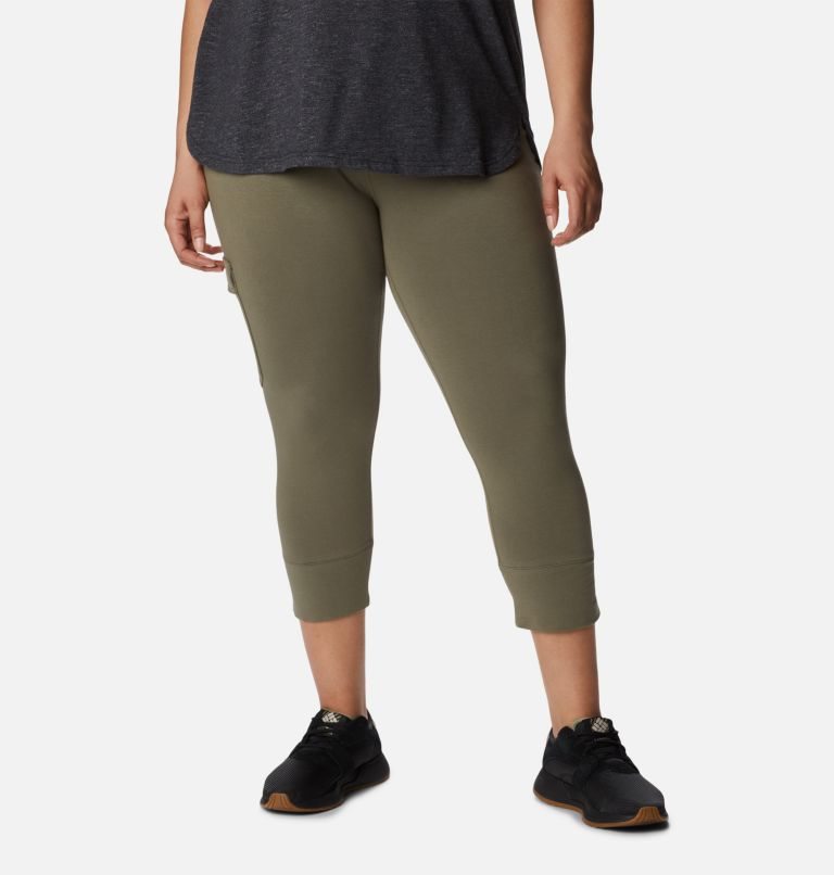 Women\'s Columbia Trek Capri Leggings Olive | Plus Size CA-N5L10